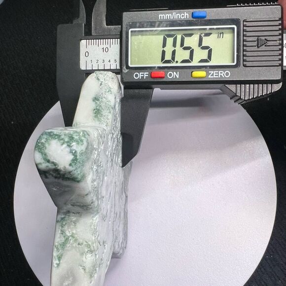 Moss Agate Crystal‎ Star Carving - Picture 7 of 9